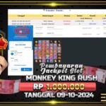 BUKTI JACKPOT SLOT MONKEY KING RUSH TERPERCAYA DI INDONESIA TGL 09-10-2024